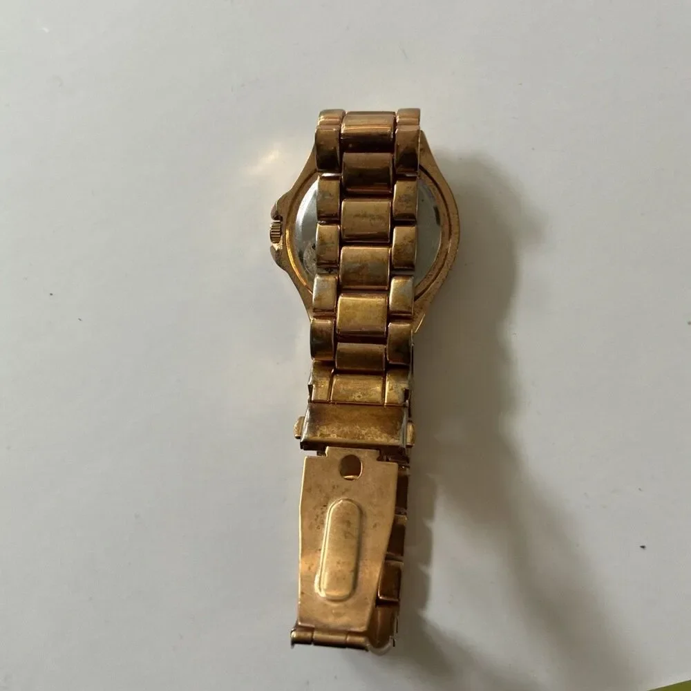 Vivani Womens Quartz VTG Rare Watch AW-804-125 Rose Gold Tone Bracelet